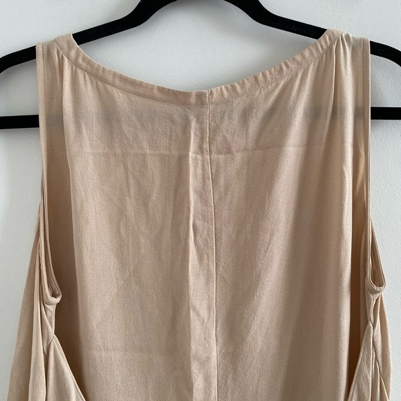 Eileen Fisher Beige Wrap Back Silk Tank Size Small - Picture 8 of 9